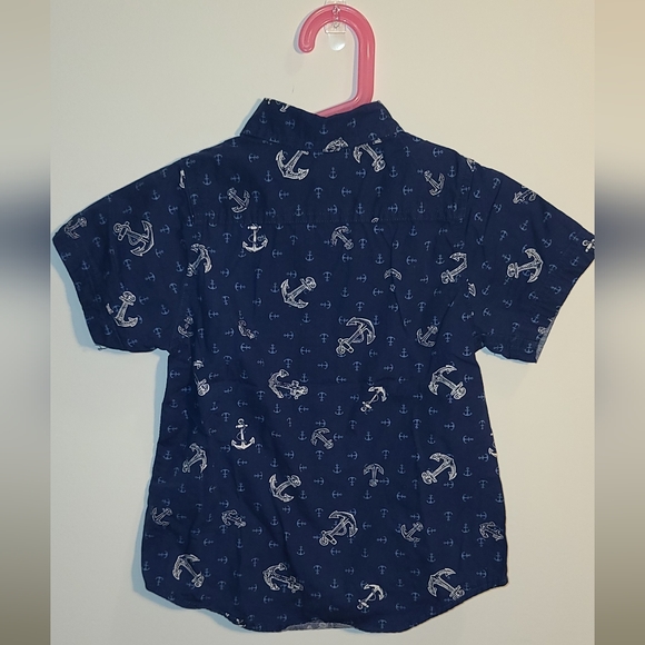 Drill Clothing Co. navy cotton shirt marine print US 5 - Picture 2 of 5